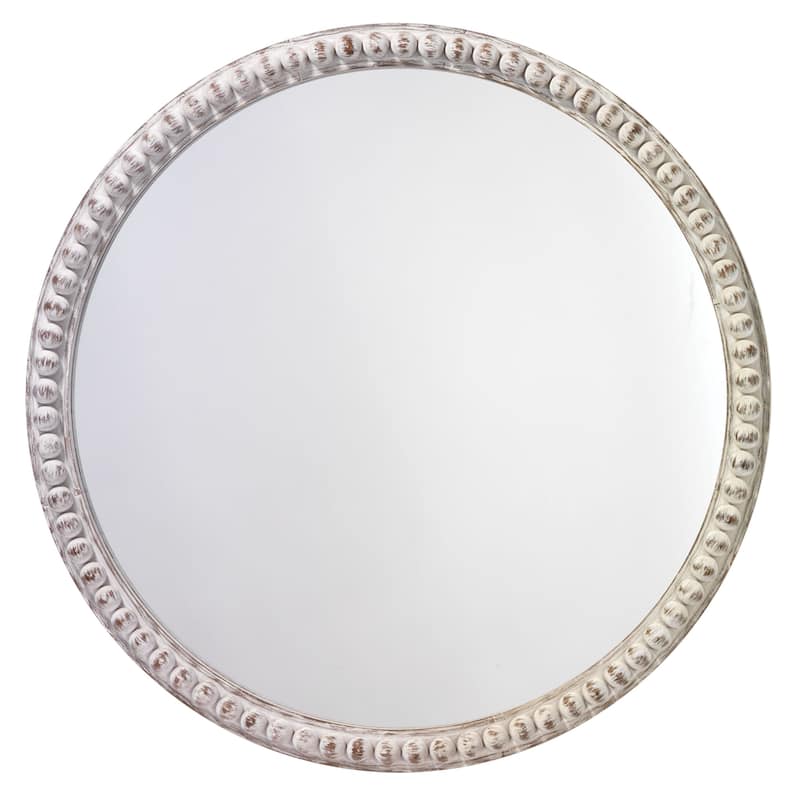 Alden Décor Claire Beaded Mirror - Round