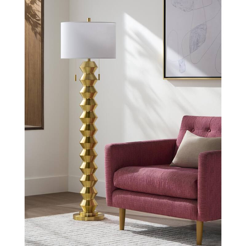 Livabliss Olivet Traditional Accent Table Lamp - 62"H x 17"W x 17"D - Brass