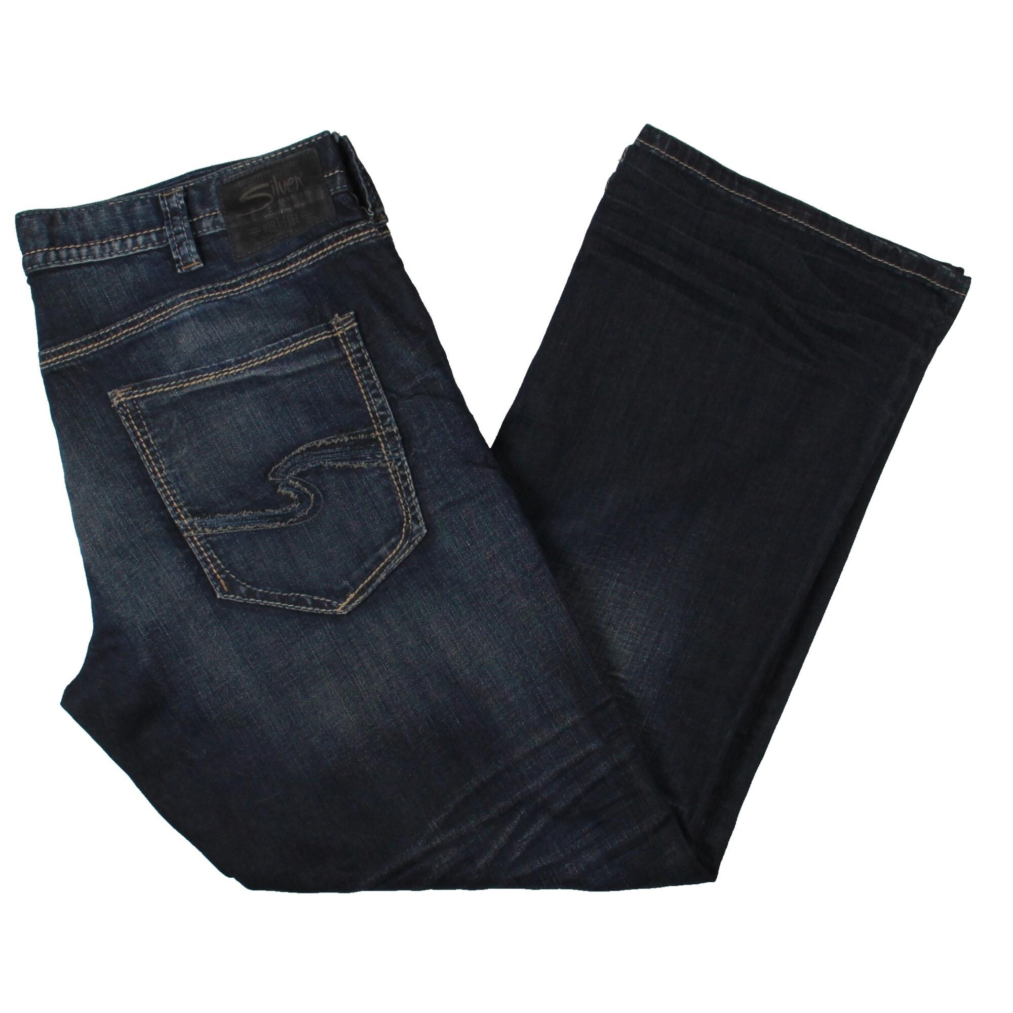 silver jeans zac dark wash