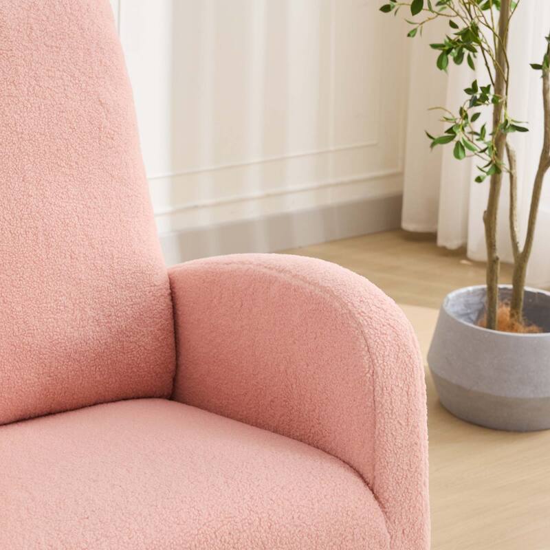 27.2"W Rocking Chair with High Back and Side Pocket