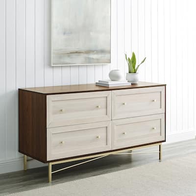 Middlebrook Designs 4-Drawer Gold Base Dresser