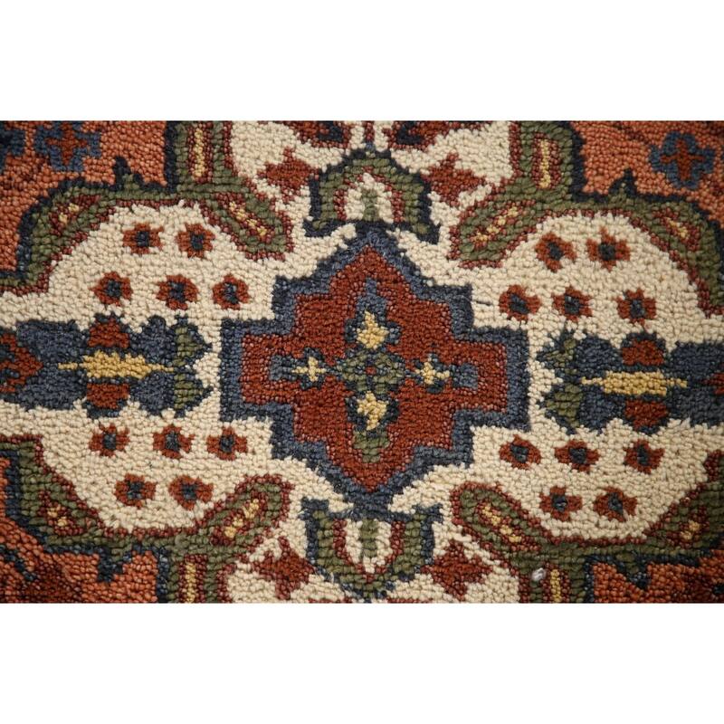 Geometric Kazak Indian Runner Rug Handmade Wool Carpet - 2'6"x 9'10"