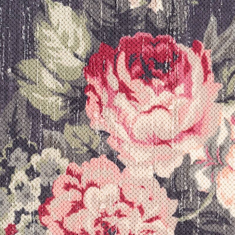 Deidra Handwoven Floral Tassel Cotton Throw Pillow