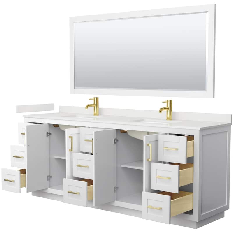 Wyndham Collection WCF292984D-QTZ-UNSM70 Miranda 84" Free Standing