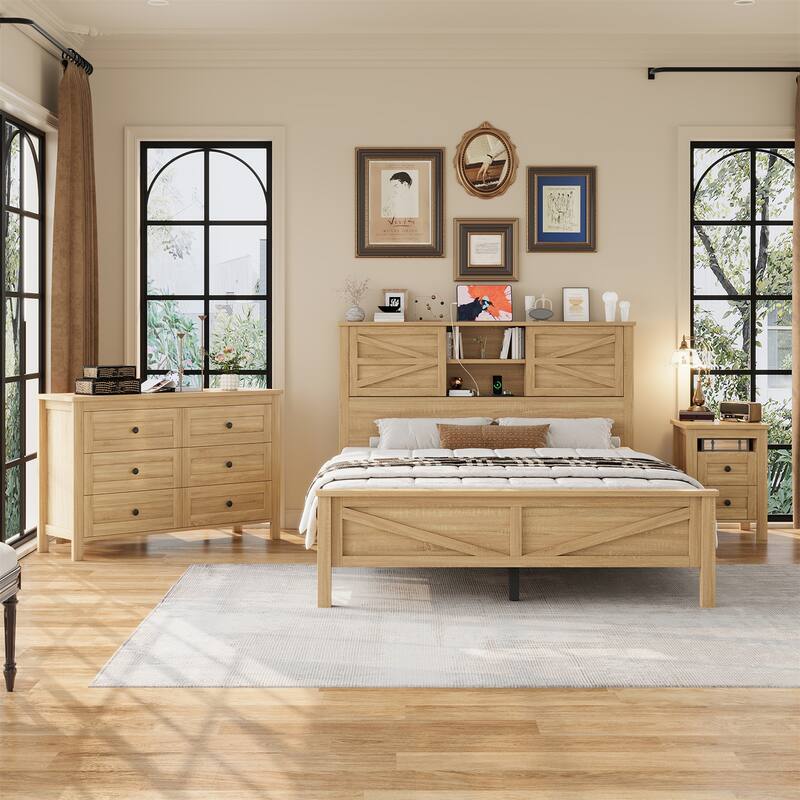 Queen Size Farmhouse Bedroom Set