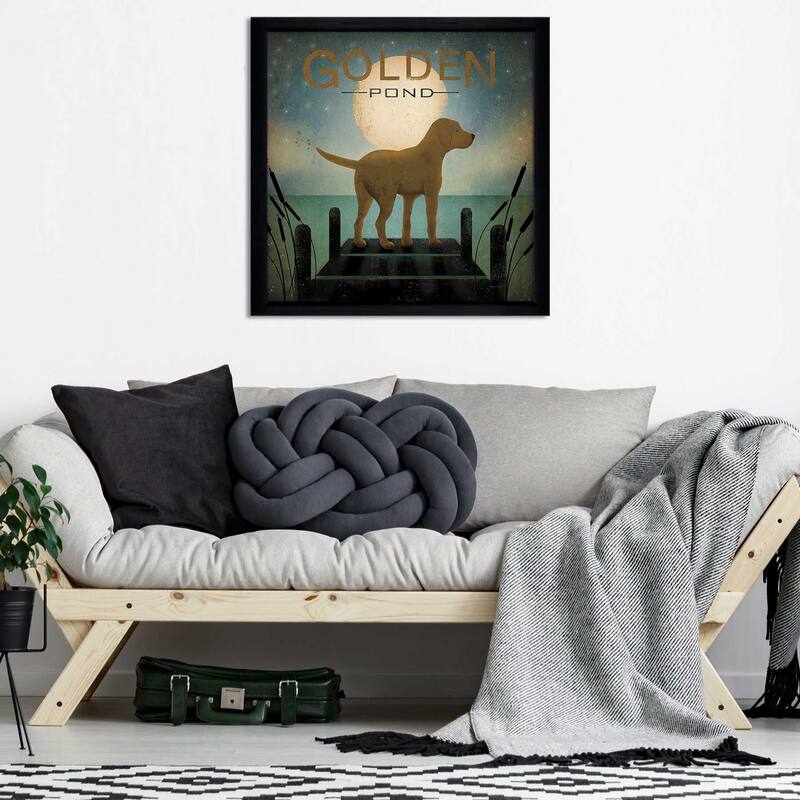 "Moonrise Yellow Dog Golden Pond" by Ryan Fowler Print on Acrylic.