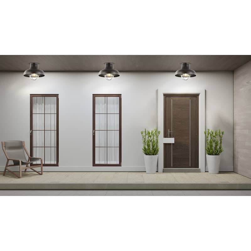 Jobs 13" Metal LED Semi-Flush Mount, Chrome by JONATHAN Y