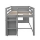 preview thumbnail 38 of 58, Wood Loft Bed with Ladder, Drawers and Safe Guardrail, Maximized Storage Space, Twin Size
