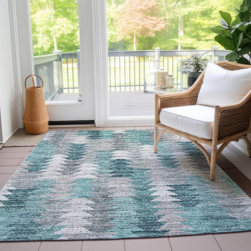 Machine Washable Indoor/ Outdoor Chantille Modern Moroccan Boho Rug