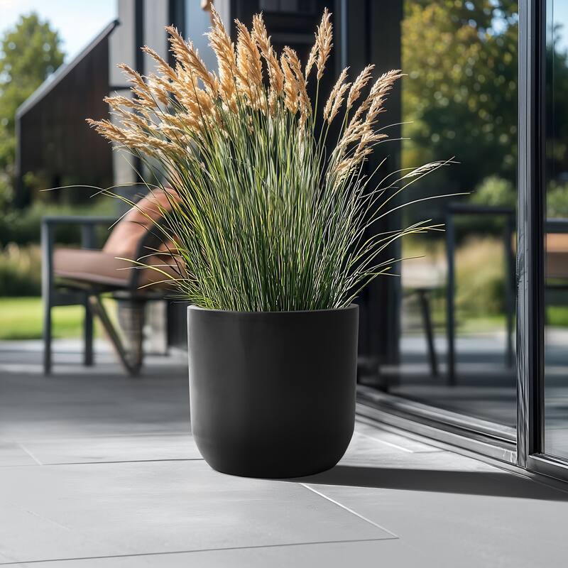 Round Smooth Finish Indoor/Outdoor MgO Planter, Single Planter for Indoors/Outdoors