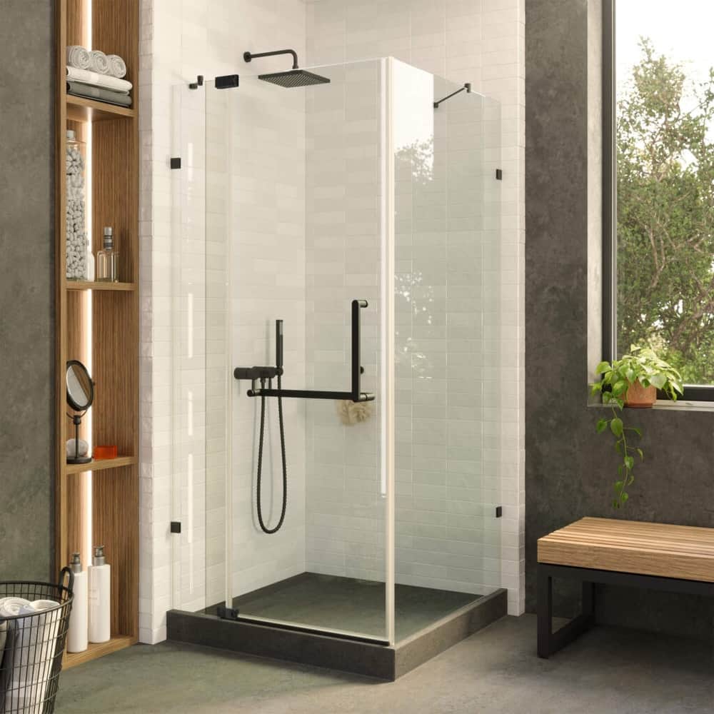Fine Fixtures Frameless Glass Shower Enclosure - Tempered Glass