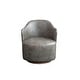 preview thumbnail 1 of 5, Faux Leather Upholstered Swivel Chair, Grey - 24.4"L x 27.8"W x 30.3"H Grey