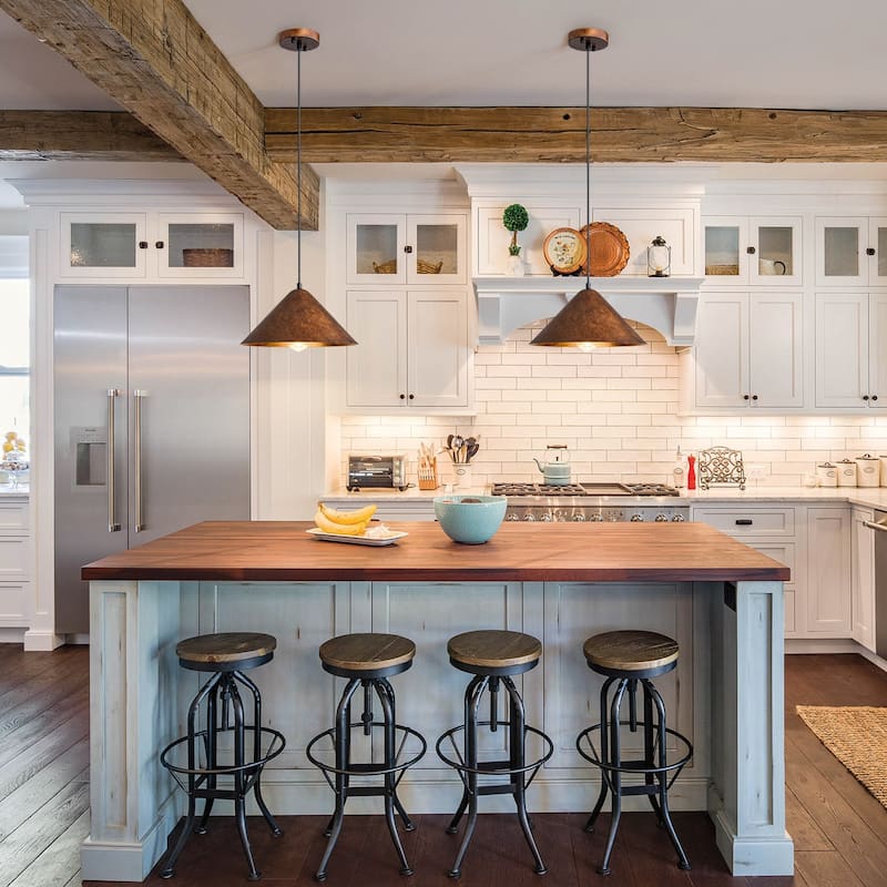 Industiral Dome Pendant Lights for Kitchen Island - Copper - W13.11"