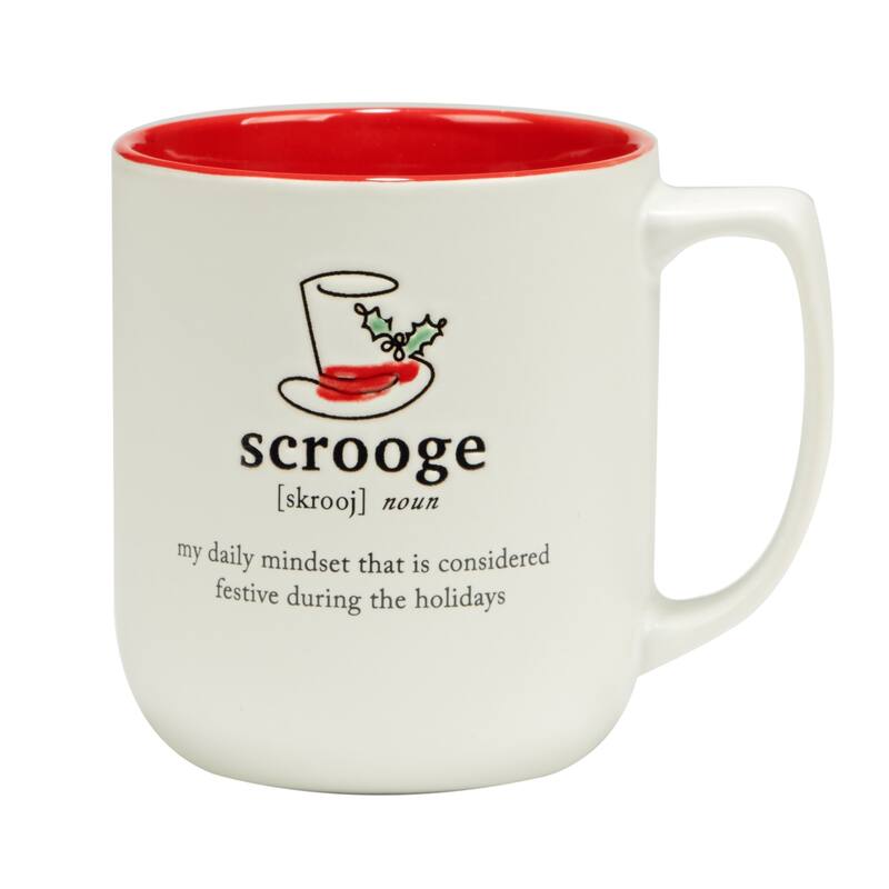 Certified International Christmas Fun Red Sayings 16 oz. Mugs, Set of 6 Assorted Designs