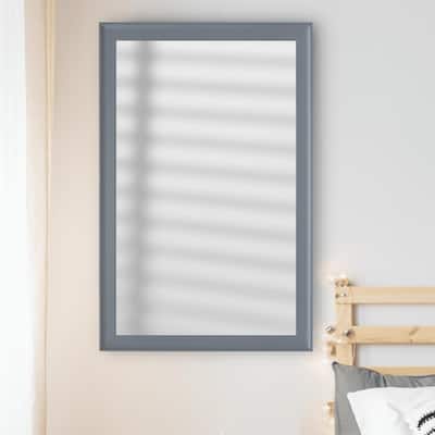 Frame My Mirror Light Grey Framed Vanity Mirror, Morgan Design