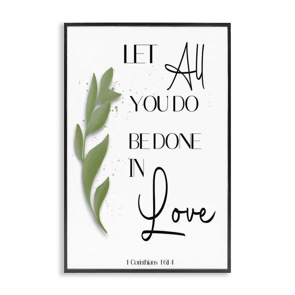 Stupell Done In Love Proverb Framed Giclee Art Design By Amber Clarkson