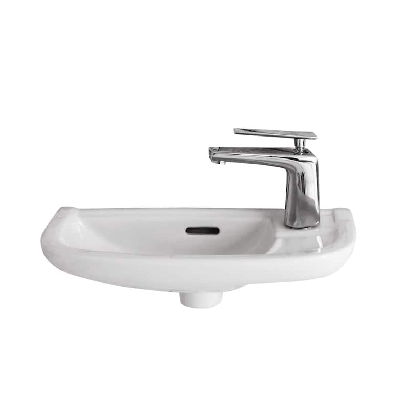 Fine Fixtures White 20-inch Wall-mounted Sink