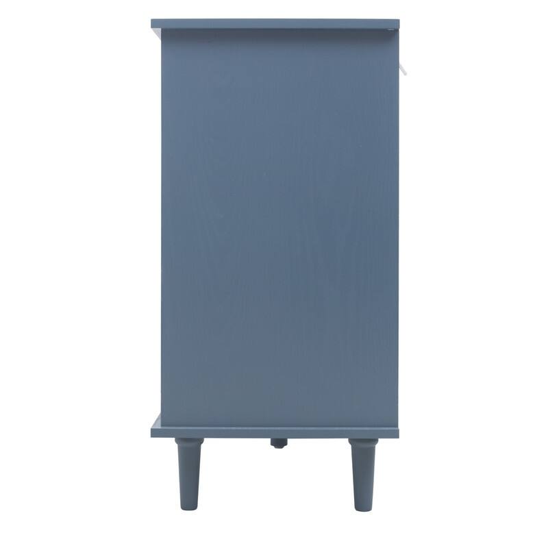 American Style Wood Sideboard Buffet Cabinet with 3 Storage Drawers and 2 Doors