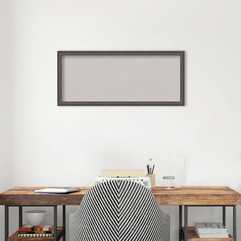 Florence Framed Grey Corkboard Bulletin Board