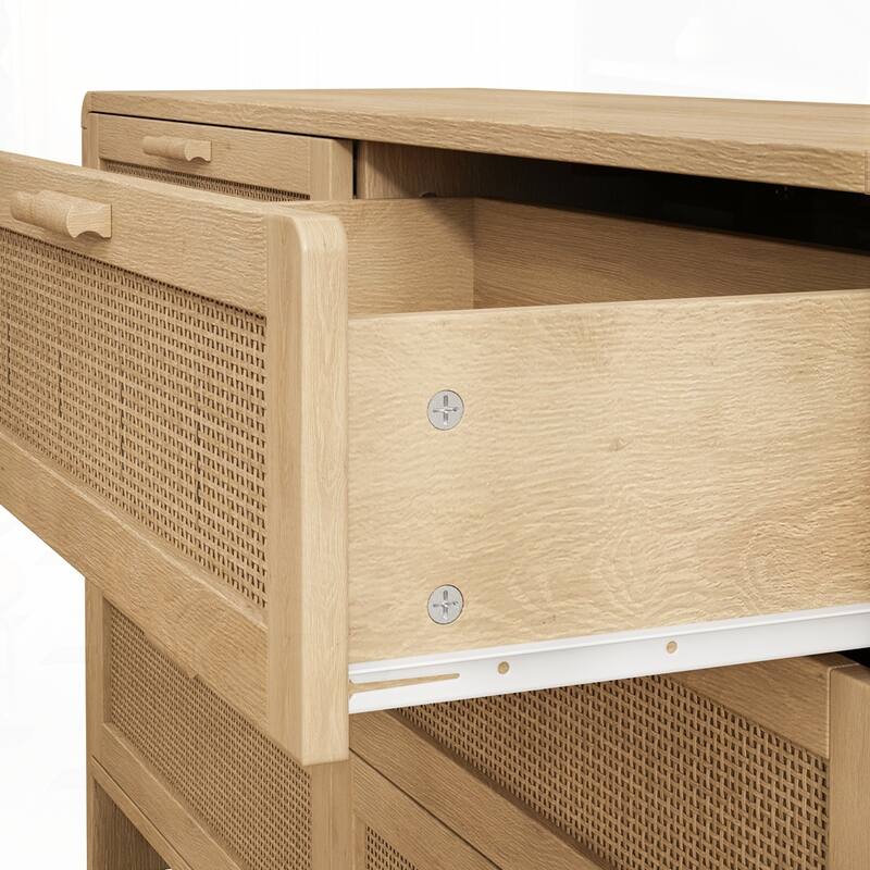 6-Drawers Rattan Storage Cabinet Rattan Drawer