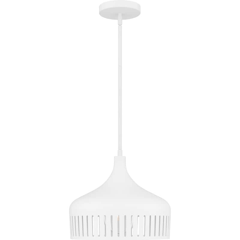 Keagan 1-Light Matte White Pendant Light