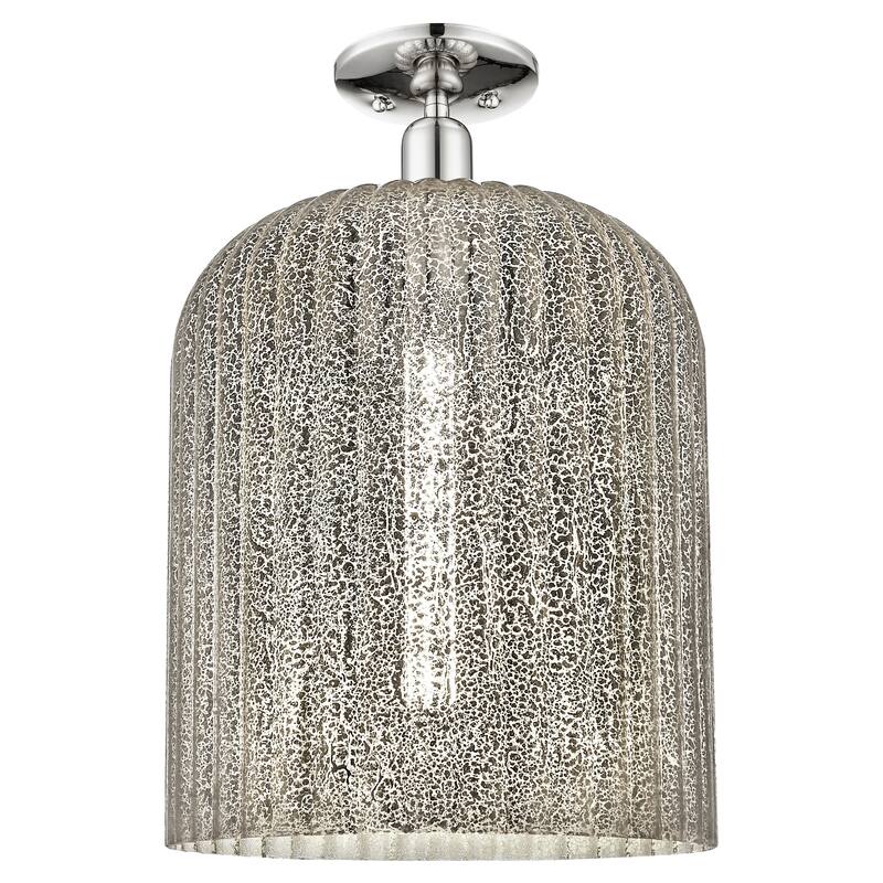 Innovations Lighting 716-1C-G559-12ME Bridal Veil 12" Wide Semi-Flush - Polished Nickel