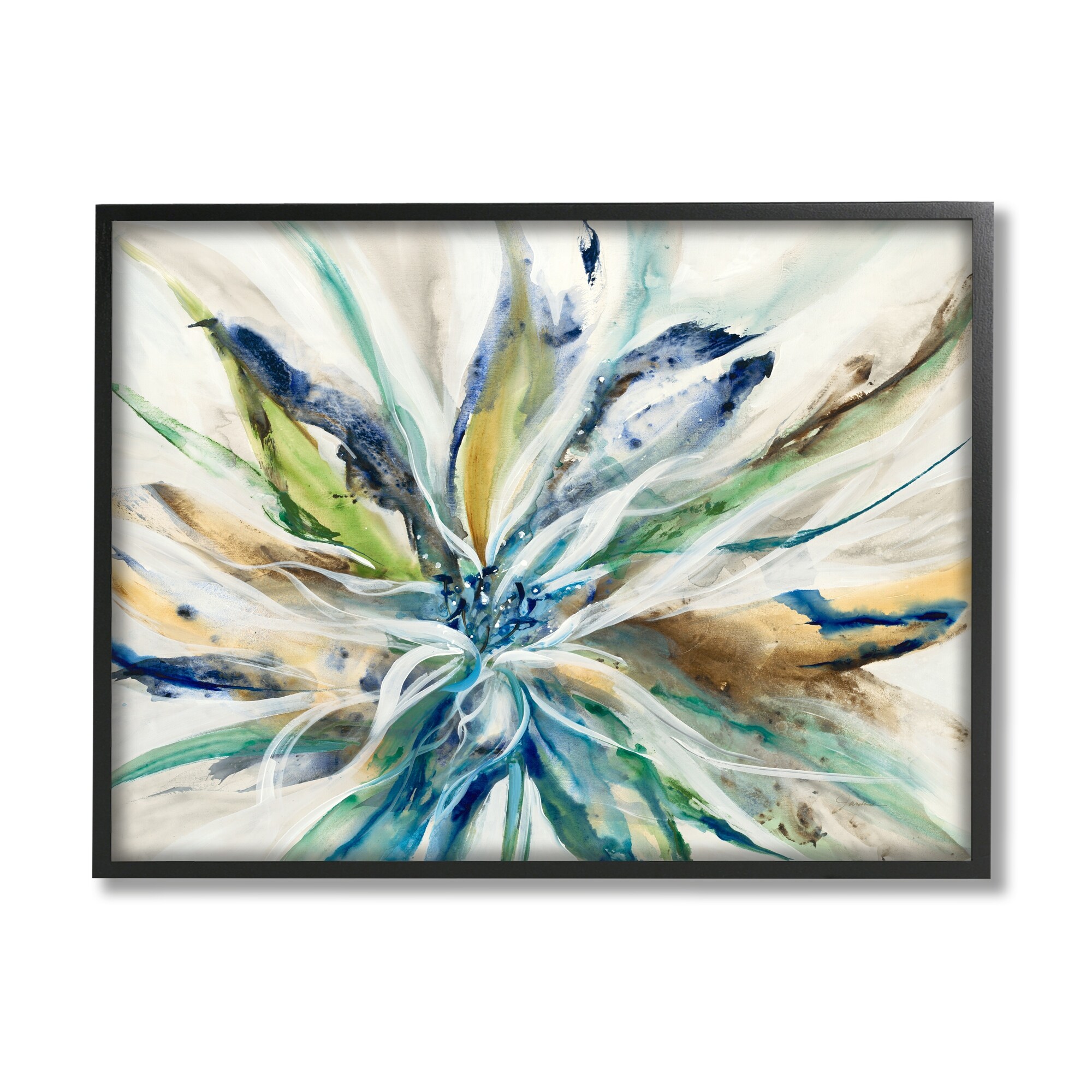 Stupell Abstract Botanical Petals Framed Giclee Art Design by Liz Jardine