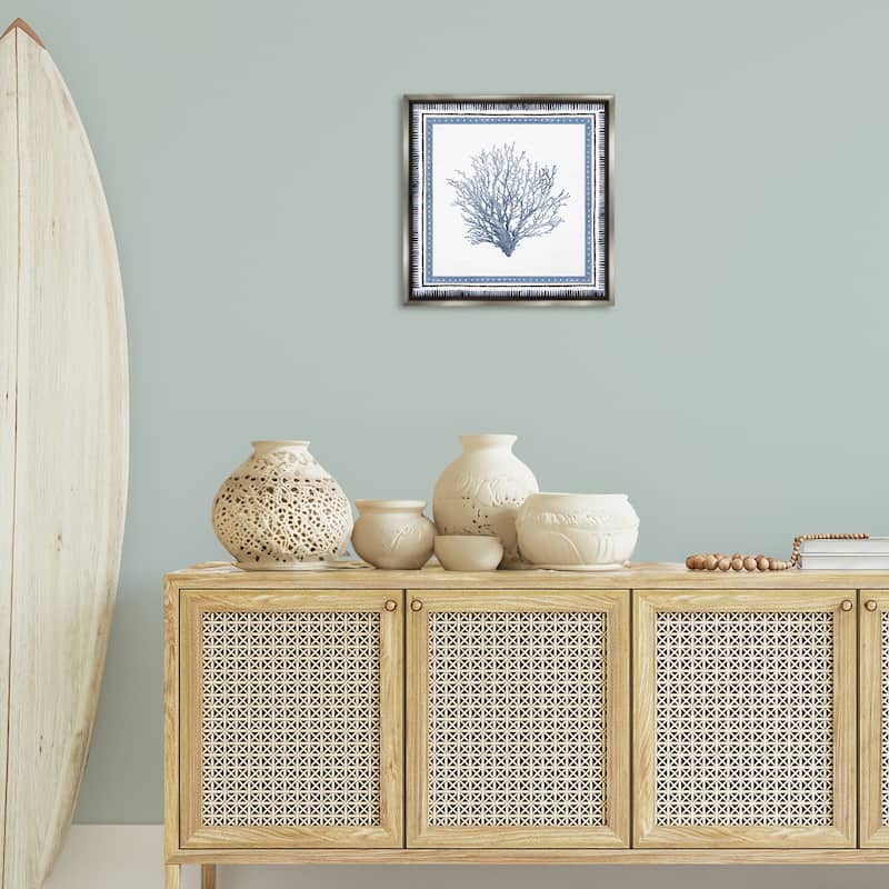 Stupell Nautical Branch of Coral Framed Floater Canvas Wall Art Design By Lanie Loreth