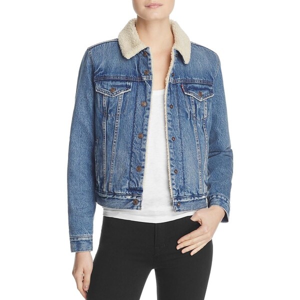 levi's shearling denim jacket womens