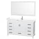 Option White, White Cultured Marble Top, Chrome Trim