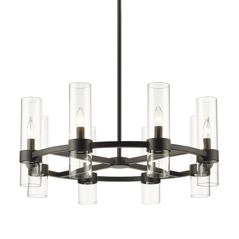 Bellevue ZCH77908 Conway 8 Light 32" Wide Taper Candle Style and Ring - Matte Black