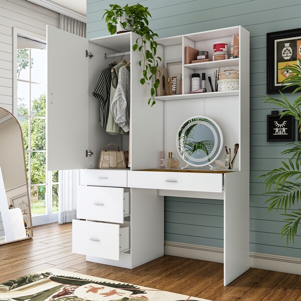 Wardrobe with vanity mirror 2025