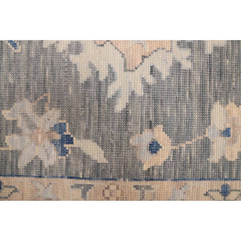 ECARPETGALLERY Hand-knotted Modern Oushak Grey Wool Rug - 9'1 x 12'3