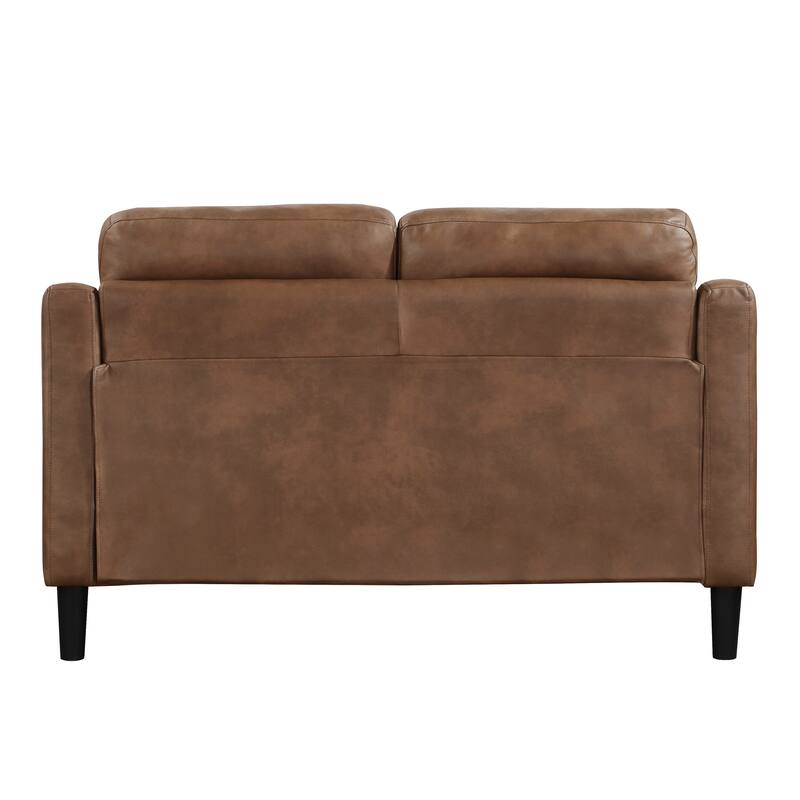 Reagan Polished Microfiber Living Room Loveseat