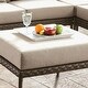 preview thumbnail 3 of 2, Furniture of America Albion Beige Metal Ottoman with Cushion