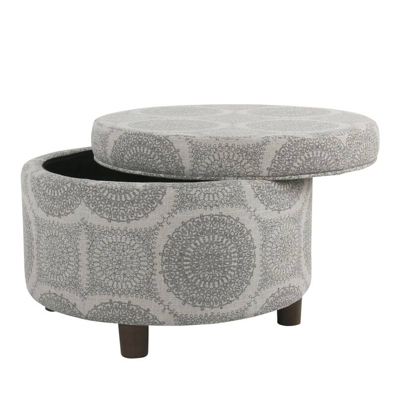 Porch & Den Blakeney Round Storage Ottoman
