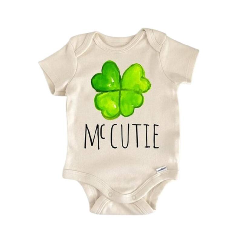 Irish Ireland St. Patricks Day - Baby Boy Girl Clothes Infant Bodysuit Funny Cute - Natural - Newborn
