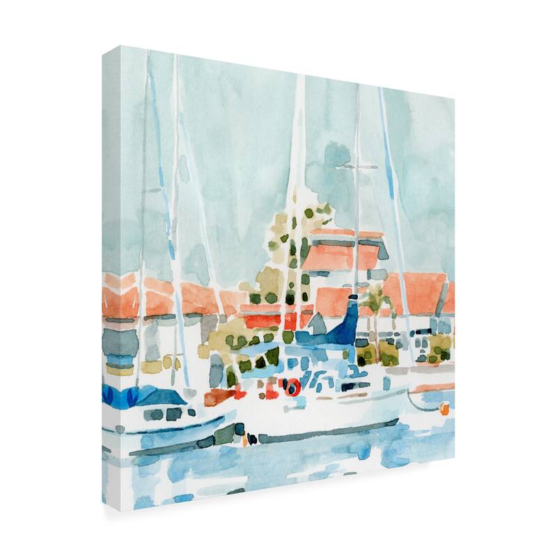 Emma Caroline 'Beach Town Summer I' Canvas Art