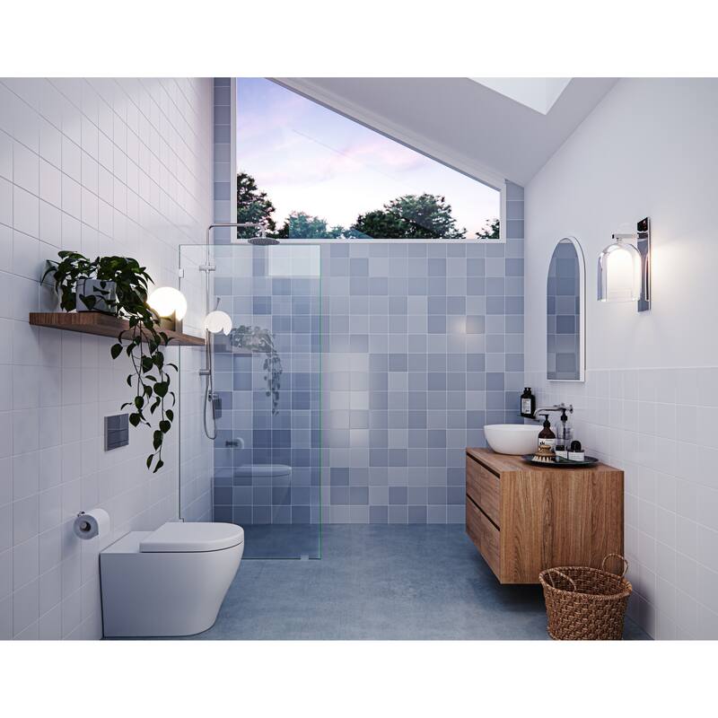 Glass Warehouse 78" x 28" Frameless Shower Door - Single Fixed Panel