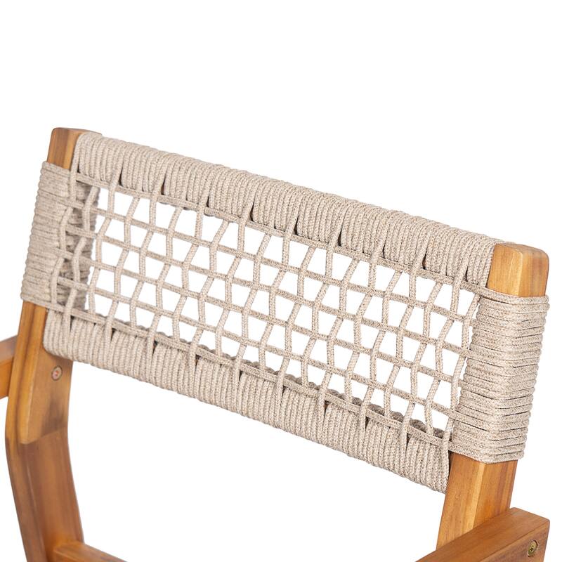 Christopher Knight Home - Lyla Outdoor Rope Woven Acacia Dining Chair Set (Only chair)