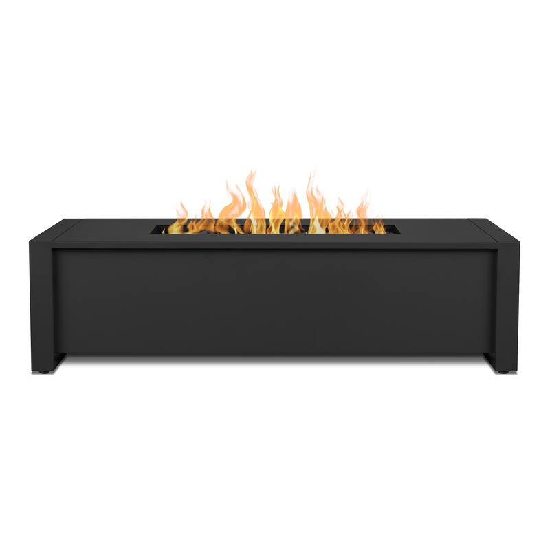 Keenan 52" Rectangle LP Fire Table in Black by Real Flame