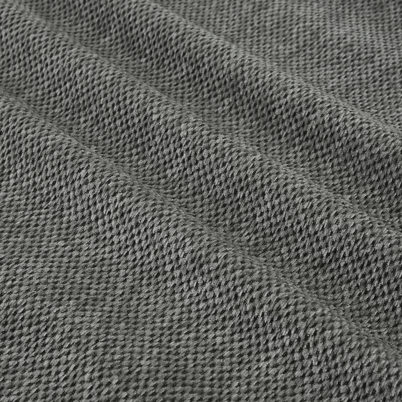 Grey Chenille U-Shaped Sectional Sofa, 128x61x35 inches, 227 lbs