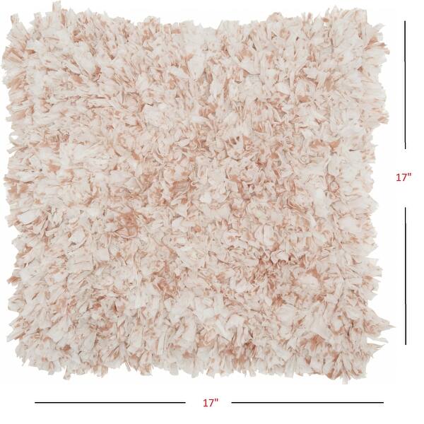 Shaggy Chic Blush And Ivory Throw Pillow Shaggy Chic Blush And Ivory Throw Pillow