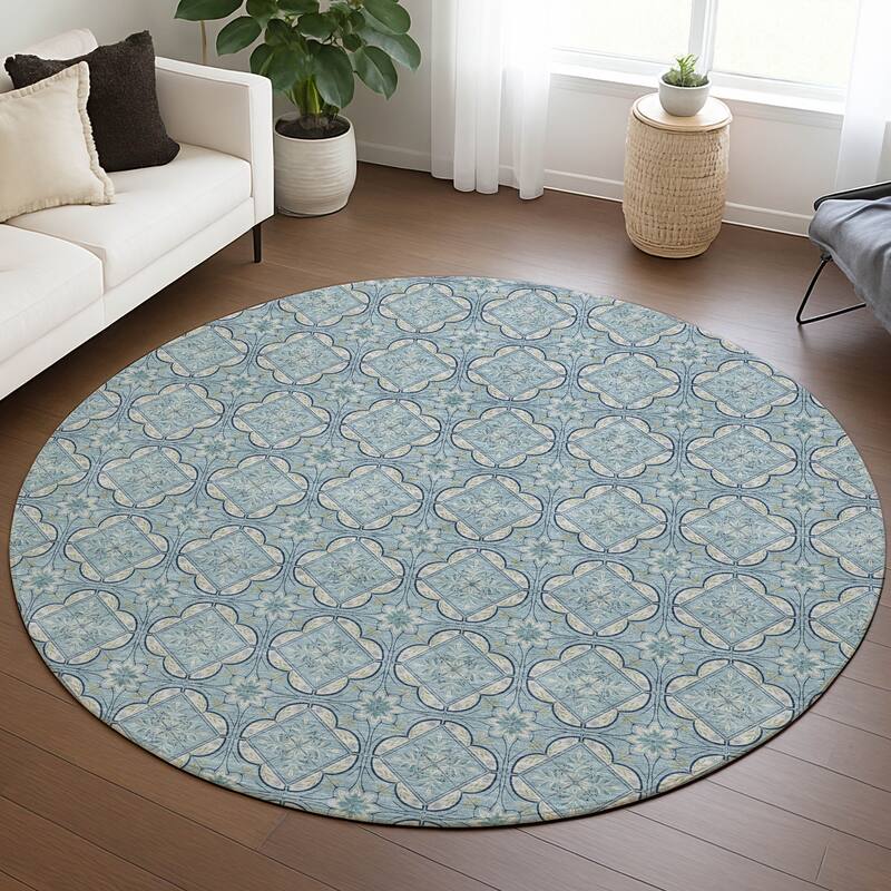 Machine Washable Indoor/ Outdoor Contemporary Granby Chantille Rug