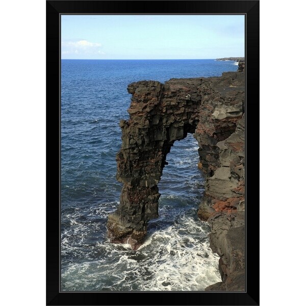 "Sea Arch, Hawaii, U.S.A." Black Framed Print