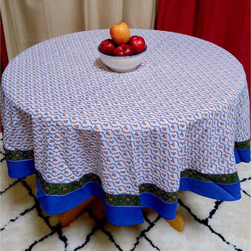 Exquisite Floral Vine Cotton Tablecloth Collection