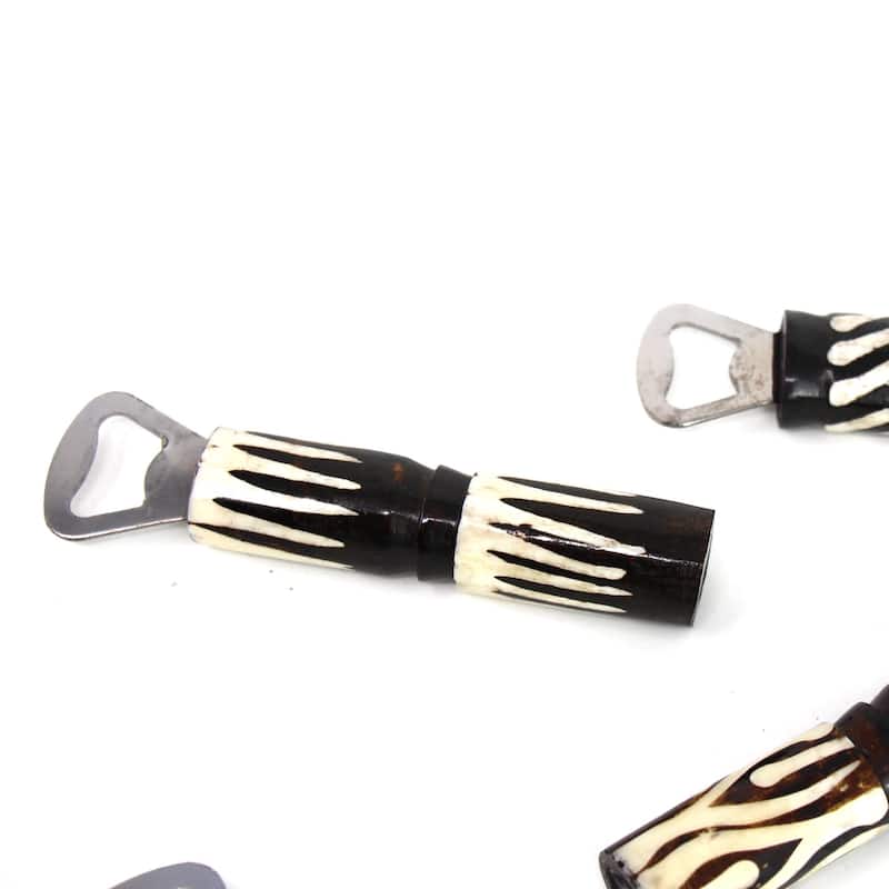 Handmade African Batik Bone Bottle Opener