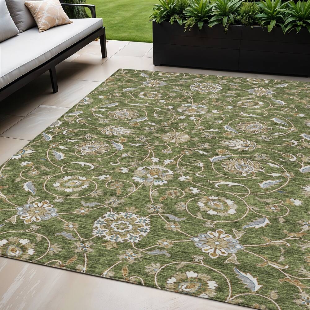 HomeRoots Moroccan Transitional Rectangle Outdoor Rug