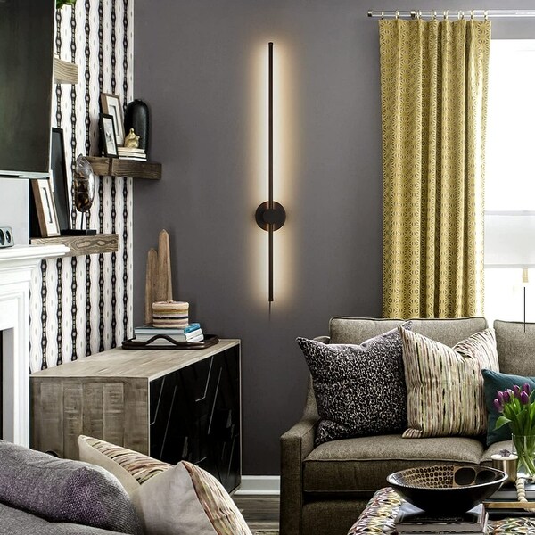 Dimmable plug in wall sconce outlet