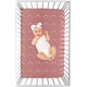 preview thumbnail 3 of 4, Sweet Jojo Designs Mauve Pink Boho Arrow Girl Fitted Mini Portable Crib Sheet Dark Rose Ivory Bohemian Farmhouse Shabby Chic